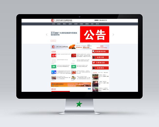 沈阳消防协会H5响应式网站建设项目